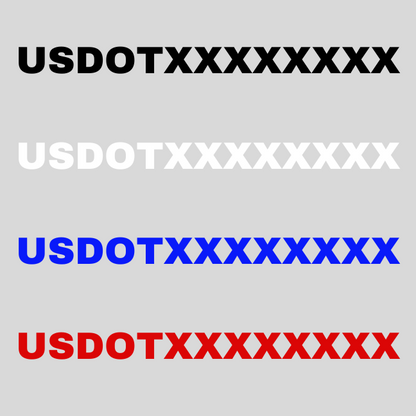 USDOT Number Decals