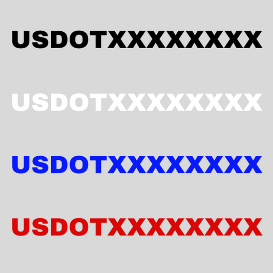 USDOT Number Decals